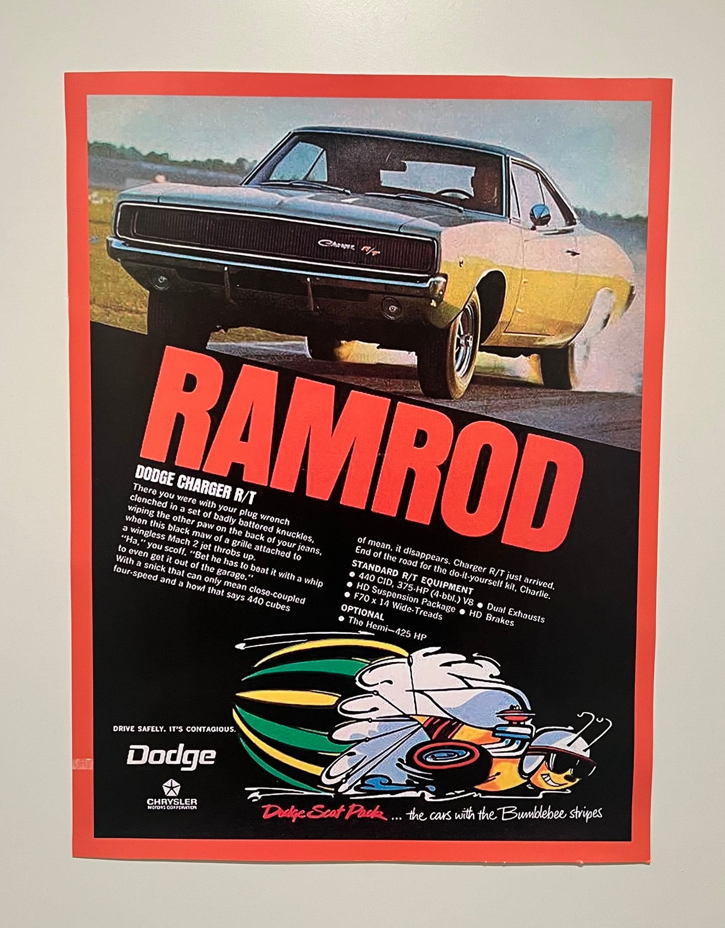 Dodge Charger Vinyl Poster