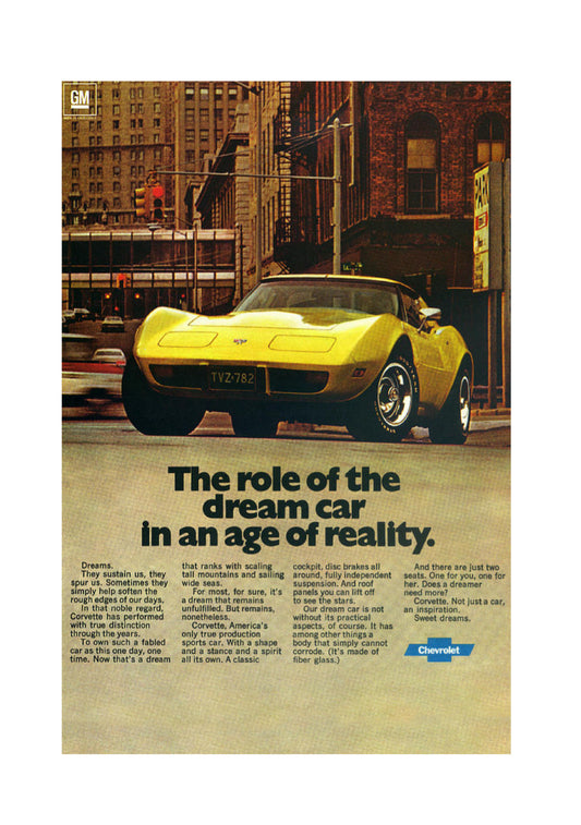 Chevy Corvette Vinyl Poster